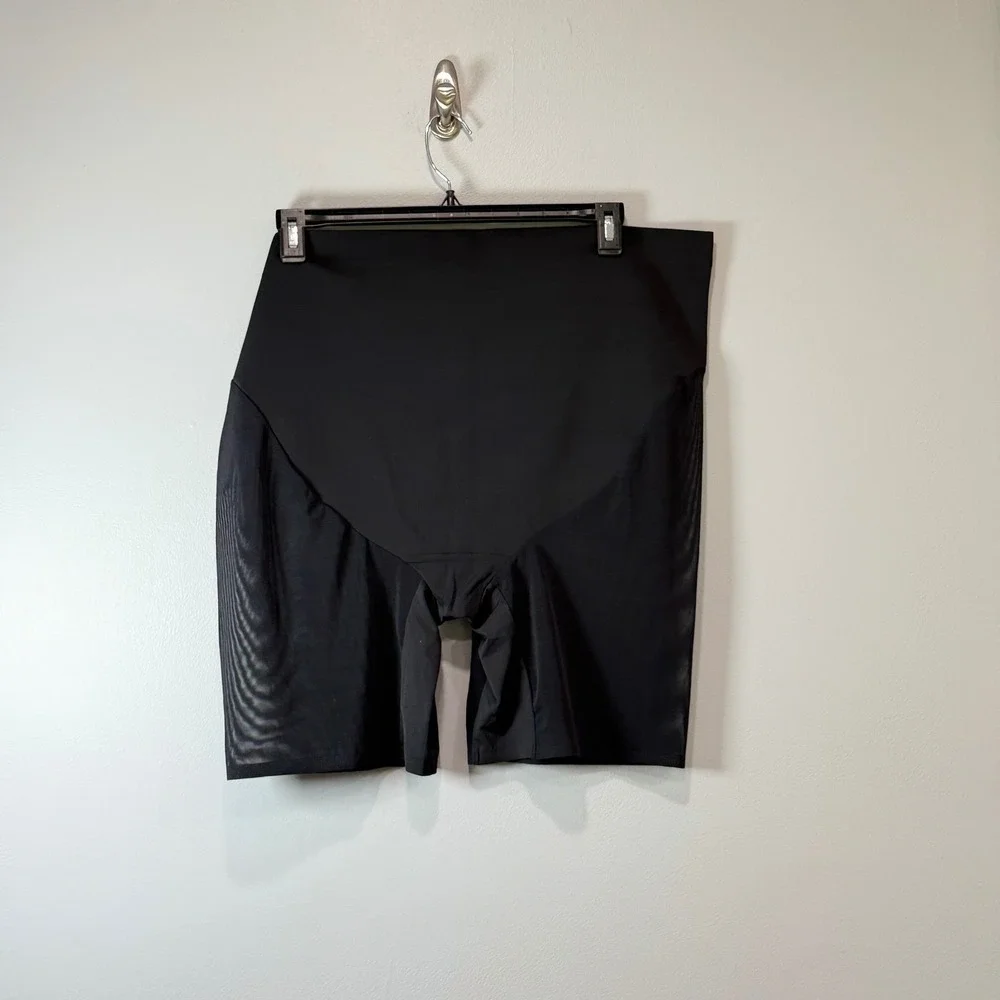 Shapermint Essentials Black High Waisted Shaper Shorts Mesh Panels 4XL 52002